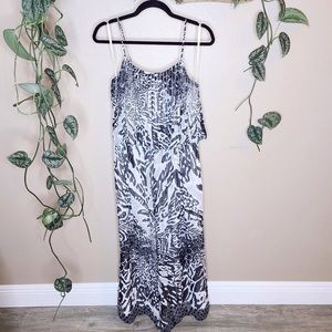 Aidan Mattox Animal Print Black Pleated Dress 2